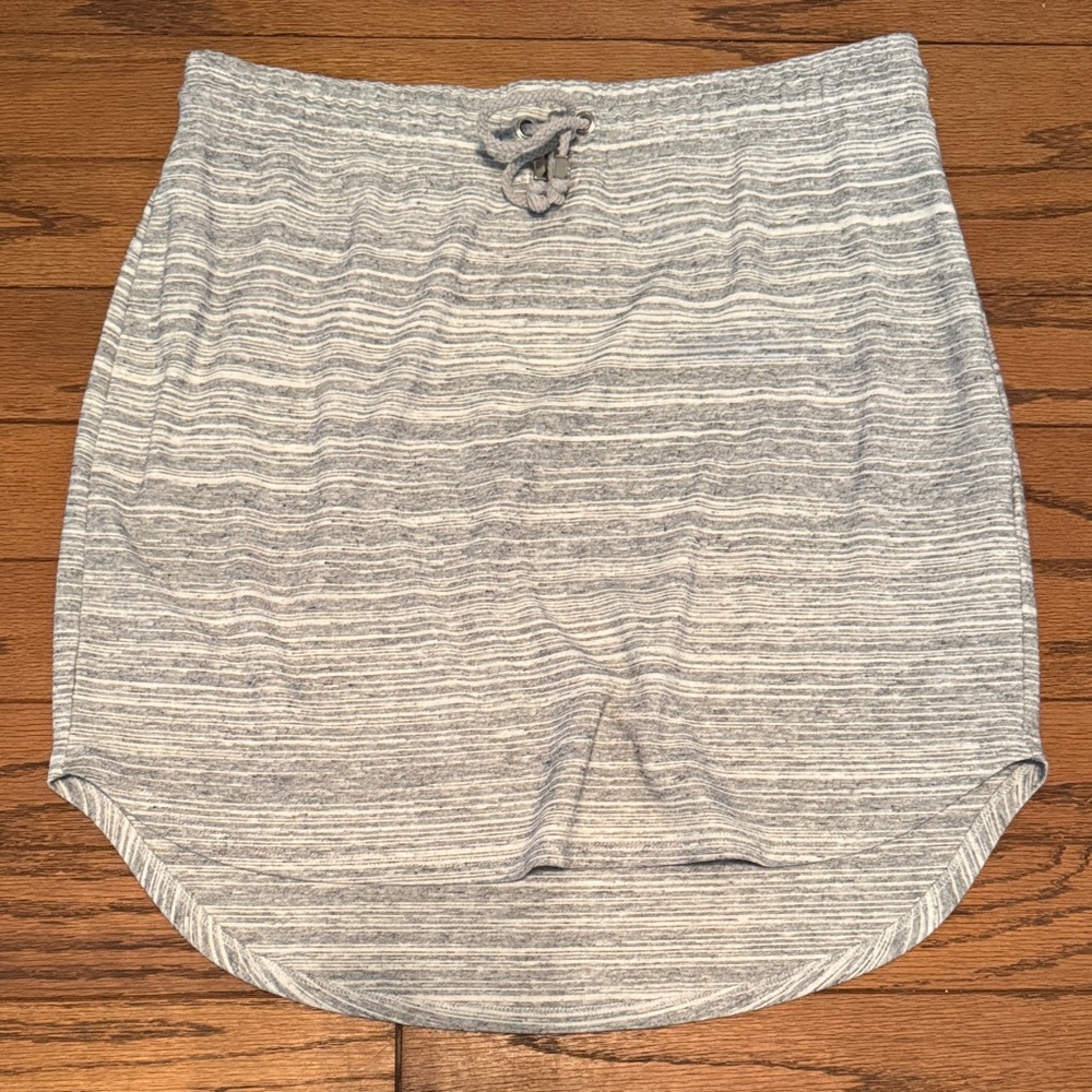 Banana Republic Light Gray Striped cotton Skirt